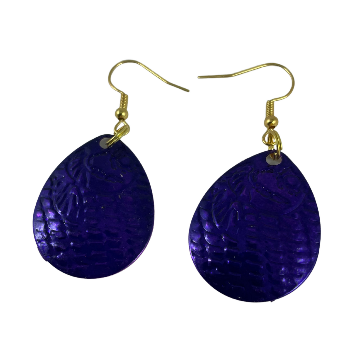 Colorado Dyed Spinner Blue Dye Spinner Blade Earrings