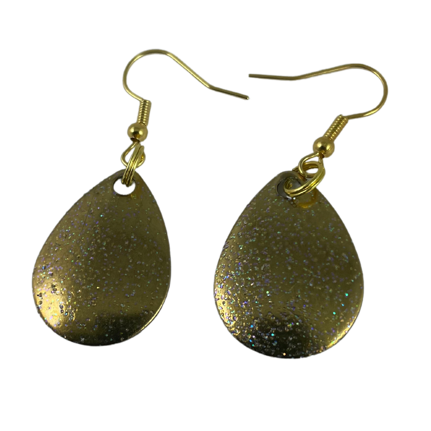 Colorado Crystal Brass Spinner Blade Earrings
