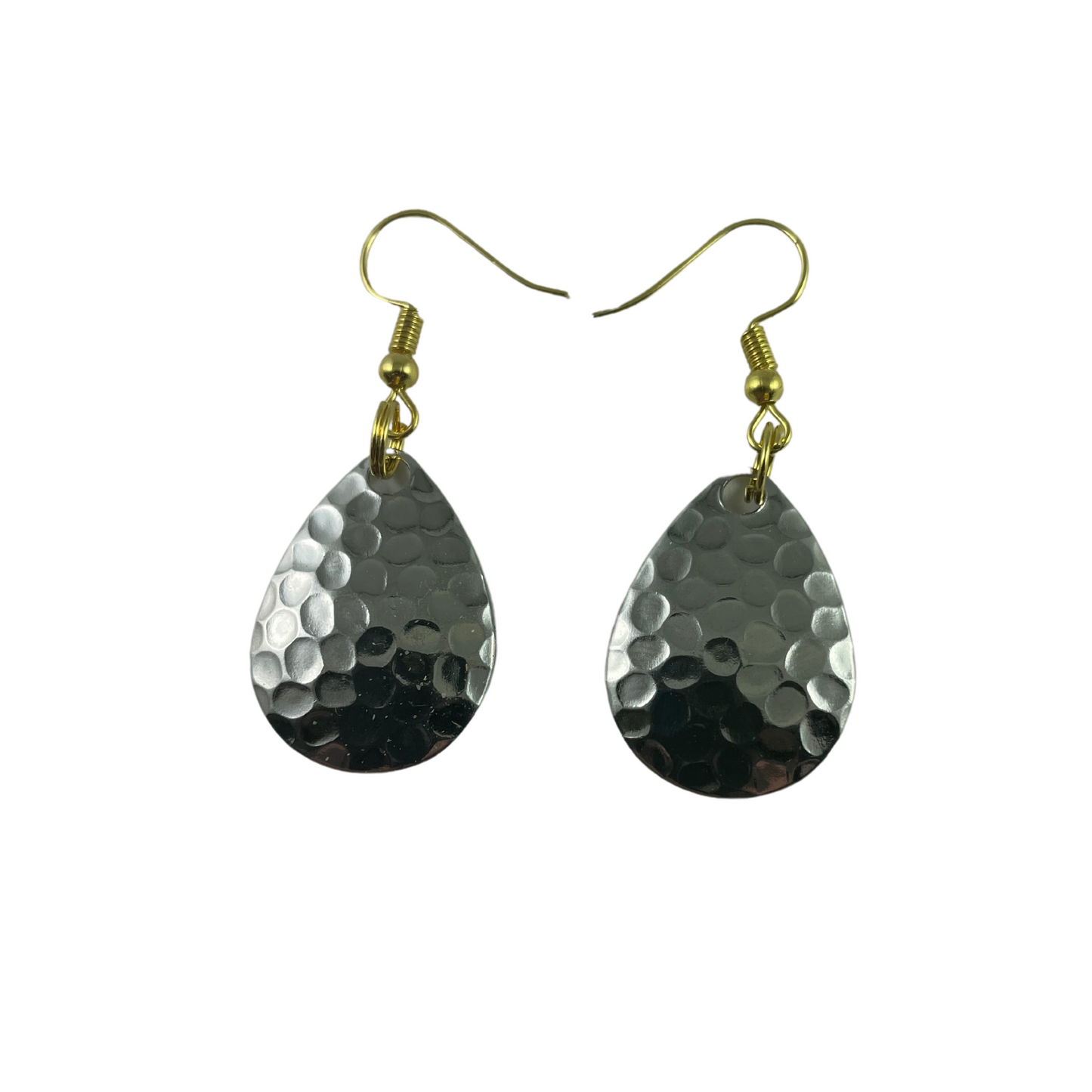 Colorado hammered Nickel Spinner Blade Earrings
