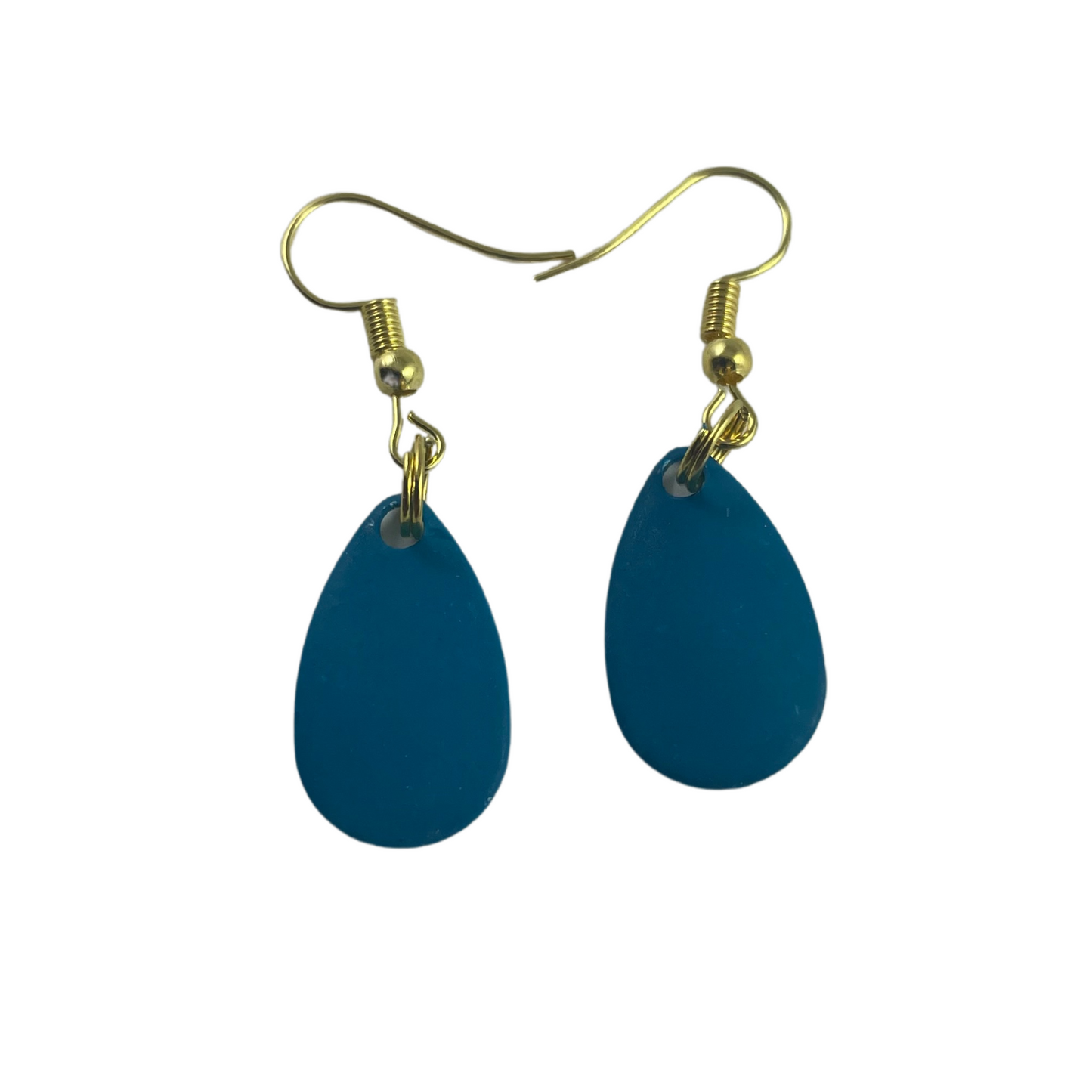 Indiana Painted Blue Spinner Blade Earrings