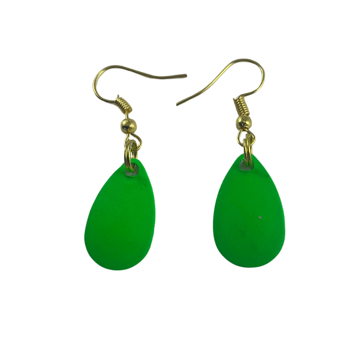 Indiana Painted Green Spinner Blade Earrings