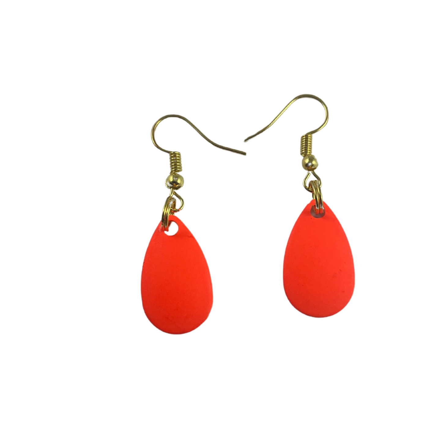 Indiana Painted Orange Spinner Blade Earrings