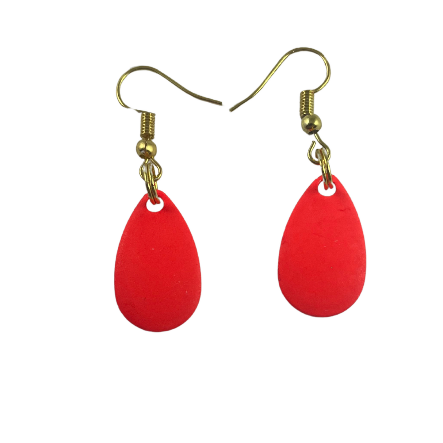 Indiana Painted Red Spinner Blade Earrings