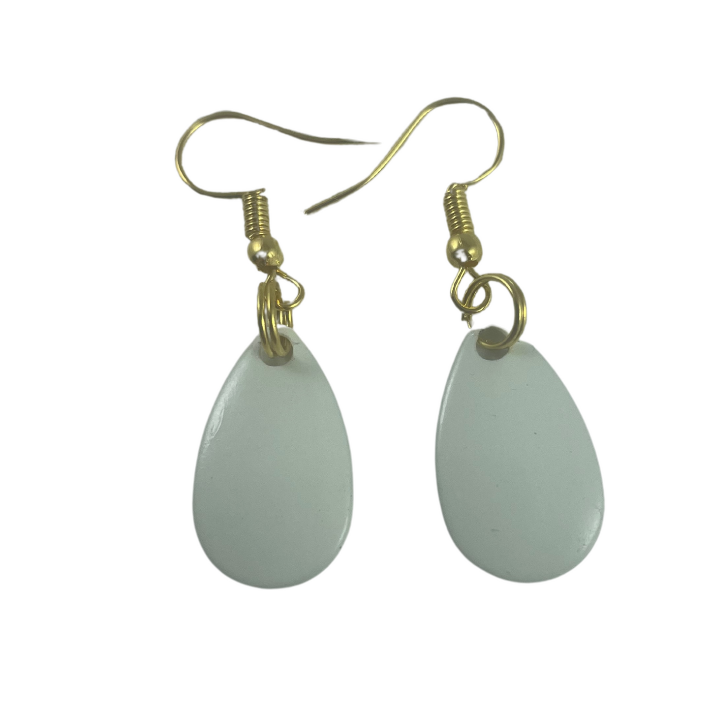 Indiana White Painted Spinner Blade Earrings