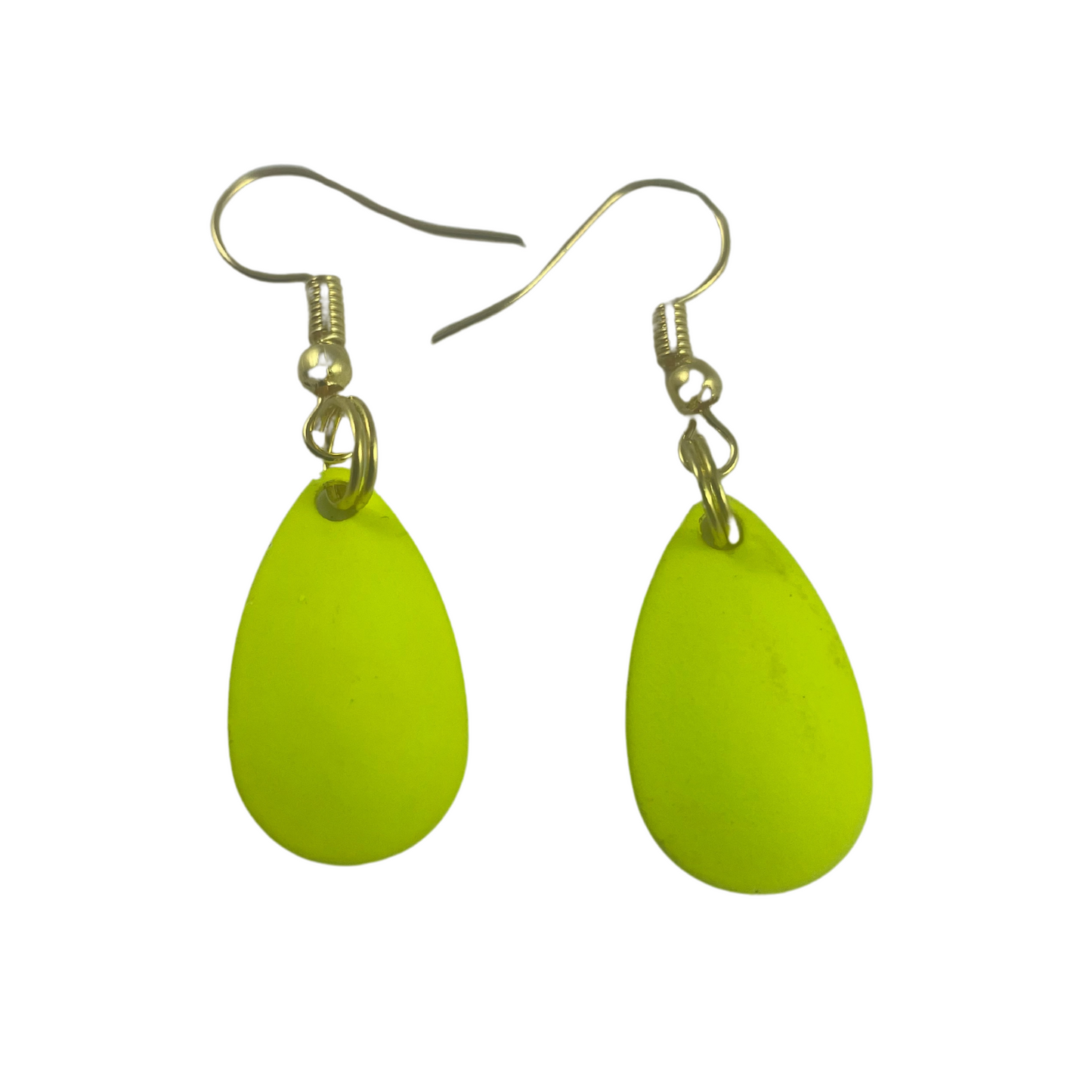 Indiana Painted Yellow Spinner Blade Earrings