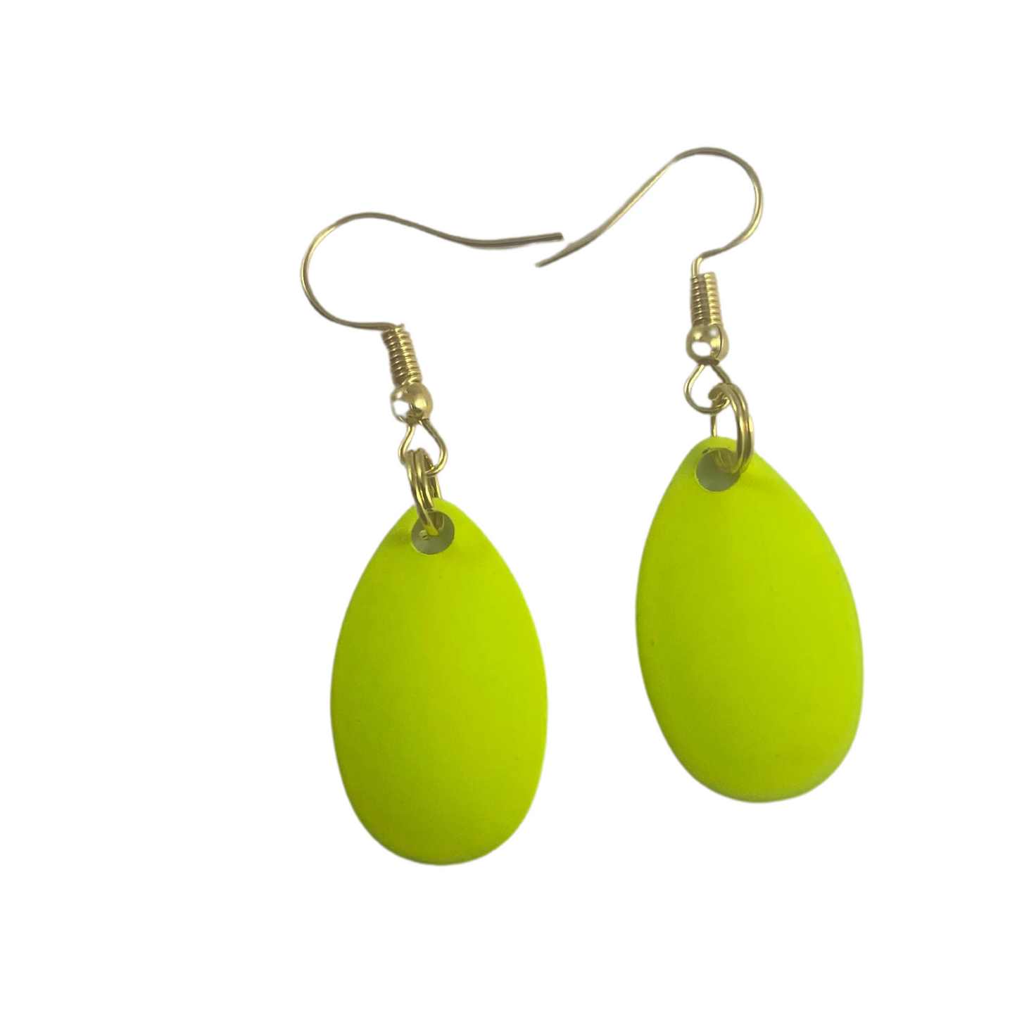 Indiana Chartreuse Painted Spinner Blade Earrings