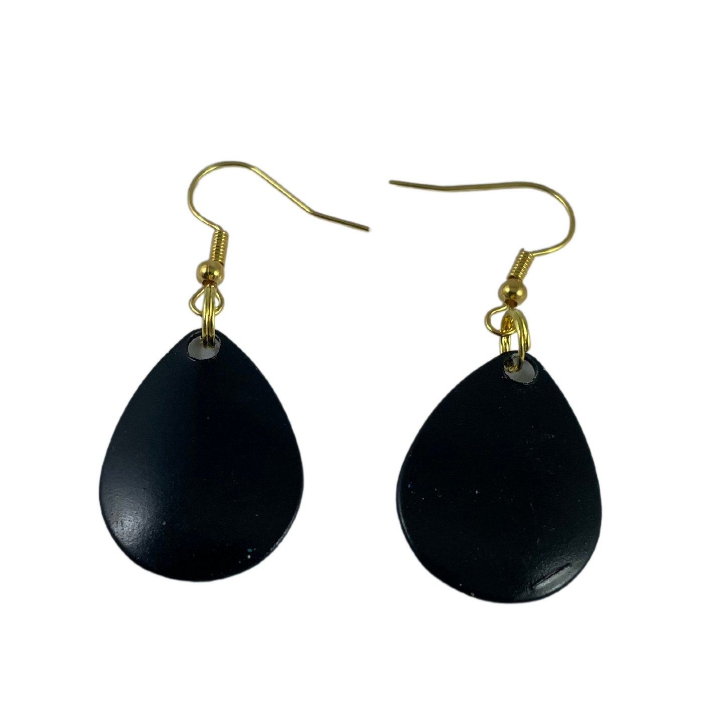 Colorado Black Painted Spinner Blade Earrings