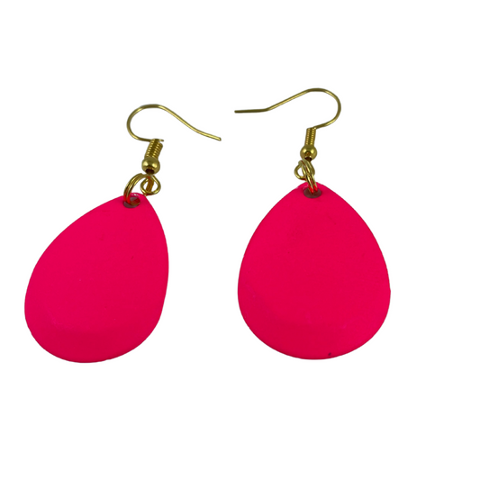 Colorado Deep Cup Painted Pink Spinner Blade Earrings