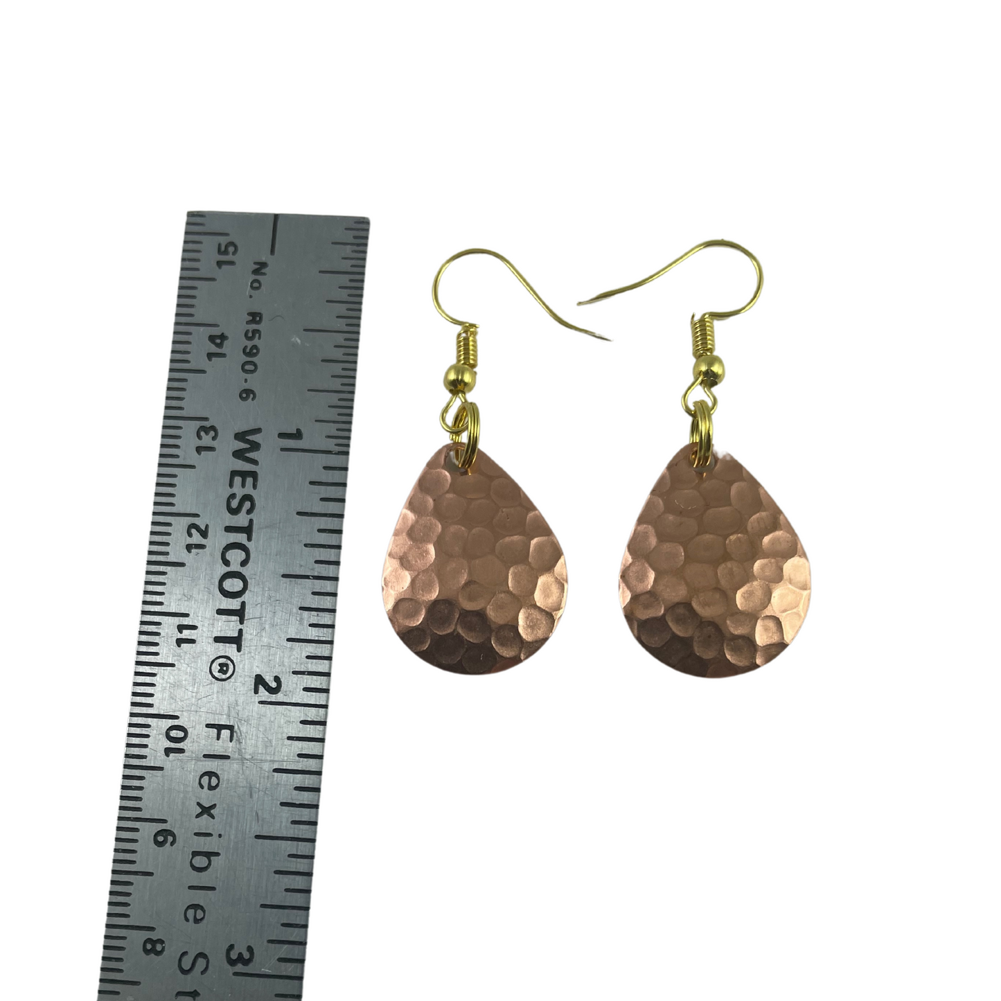 Colorado Hammered Lacquered Copper Spinner Blade Earrings