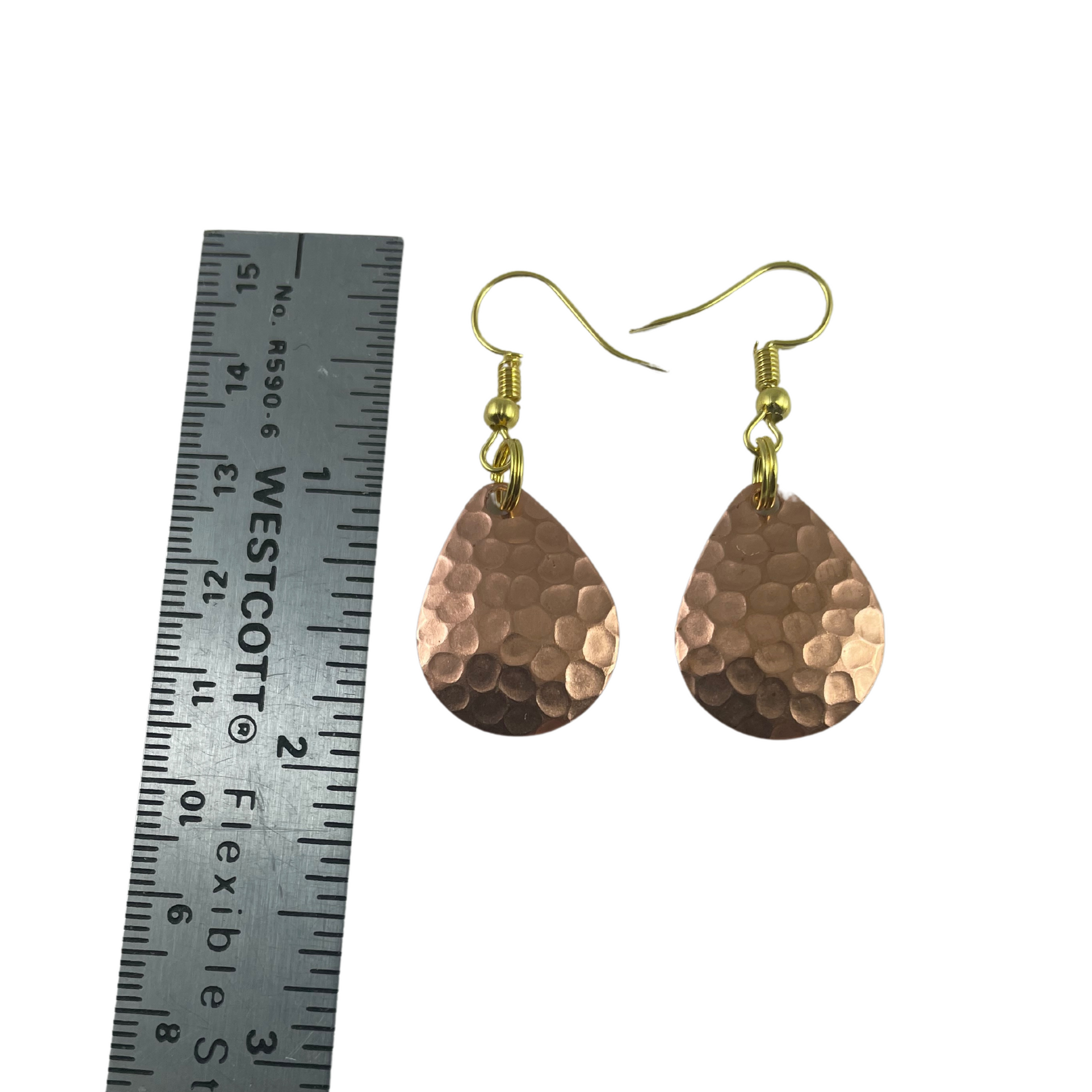 Colorado Hammered Lacquered Copper Spinner Blade Earrings