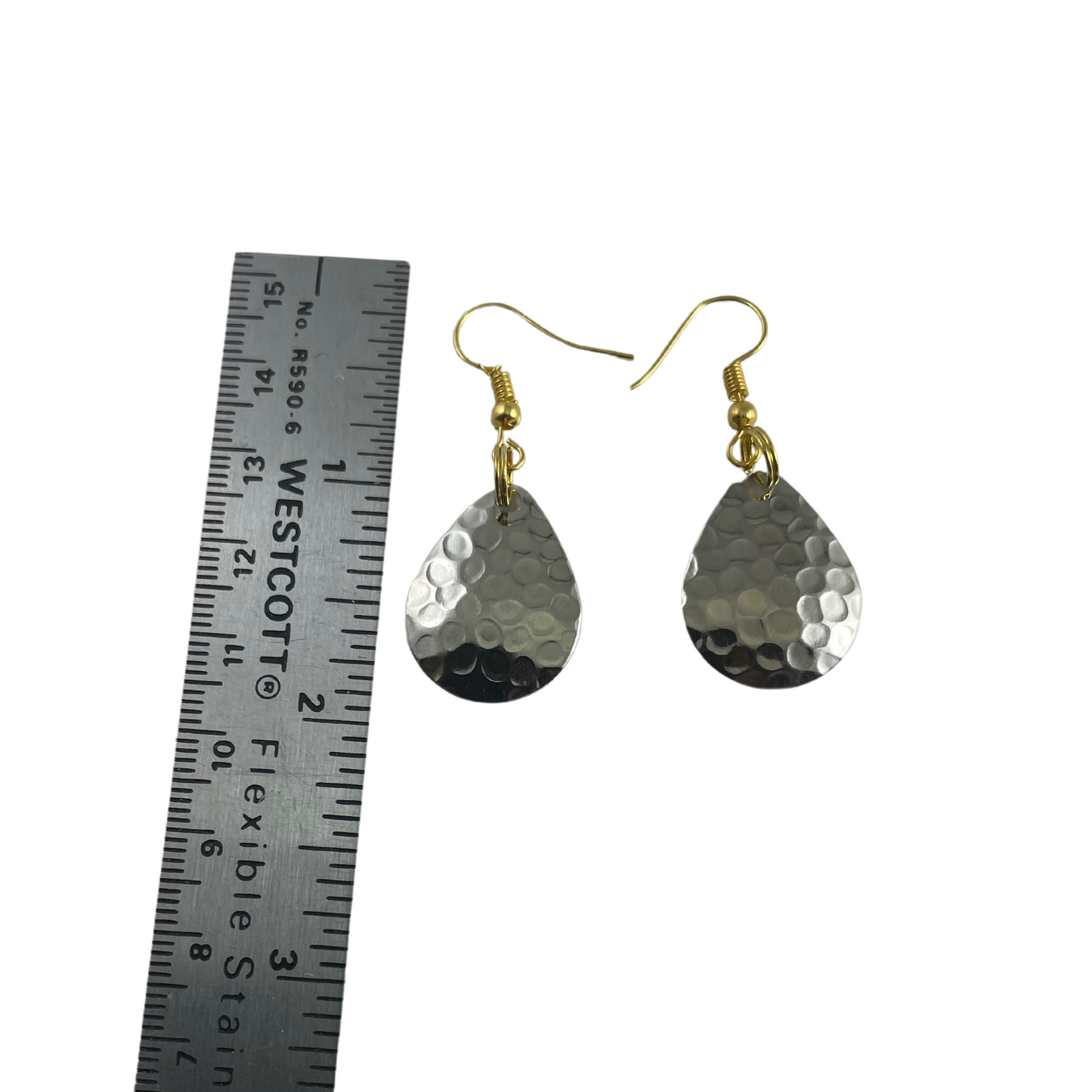 Colorado Hammered Nickel Spinner Blade Earrings