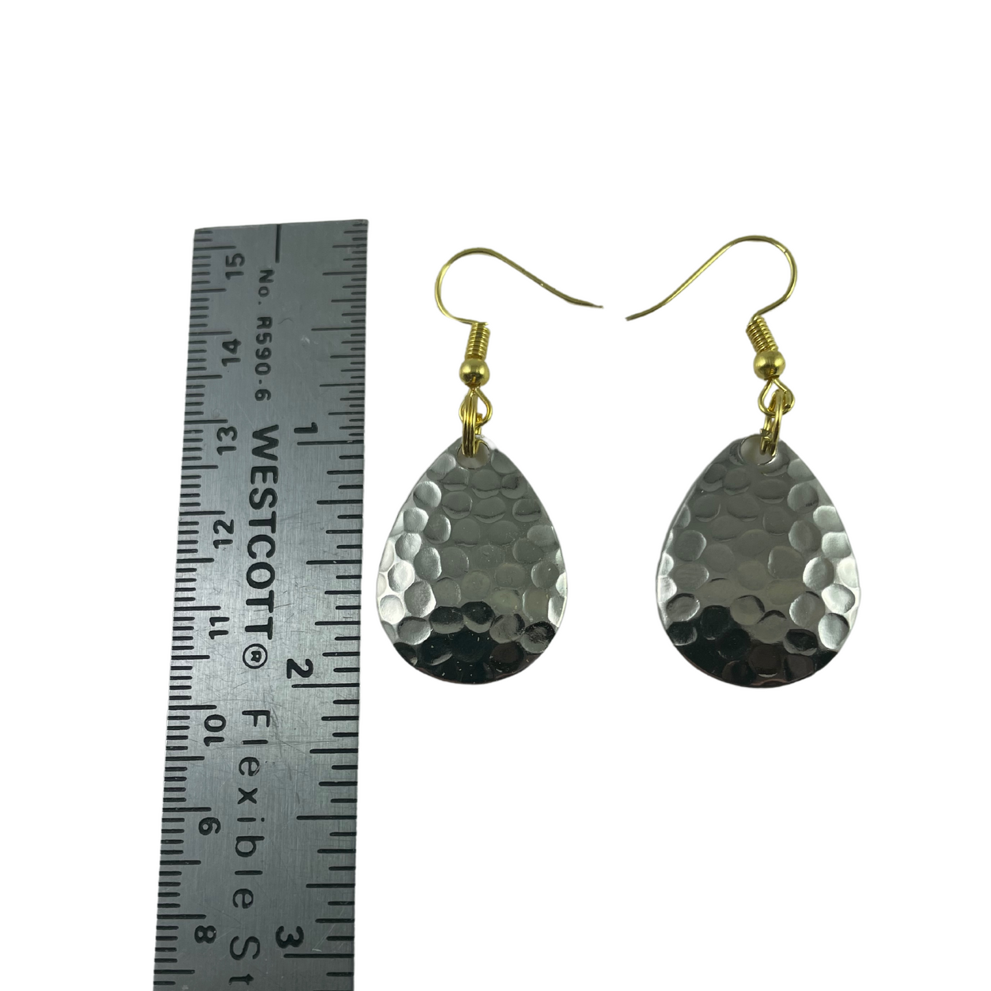 Colorado Hammered Nickel Spinner Blade Earrings