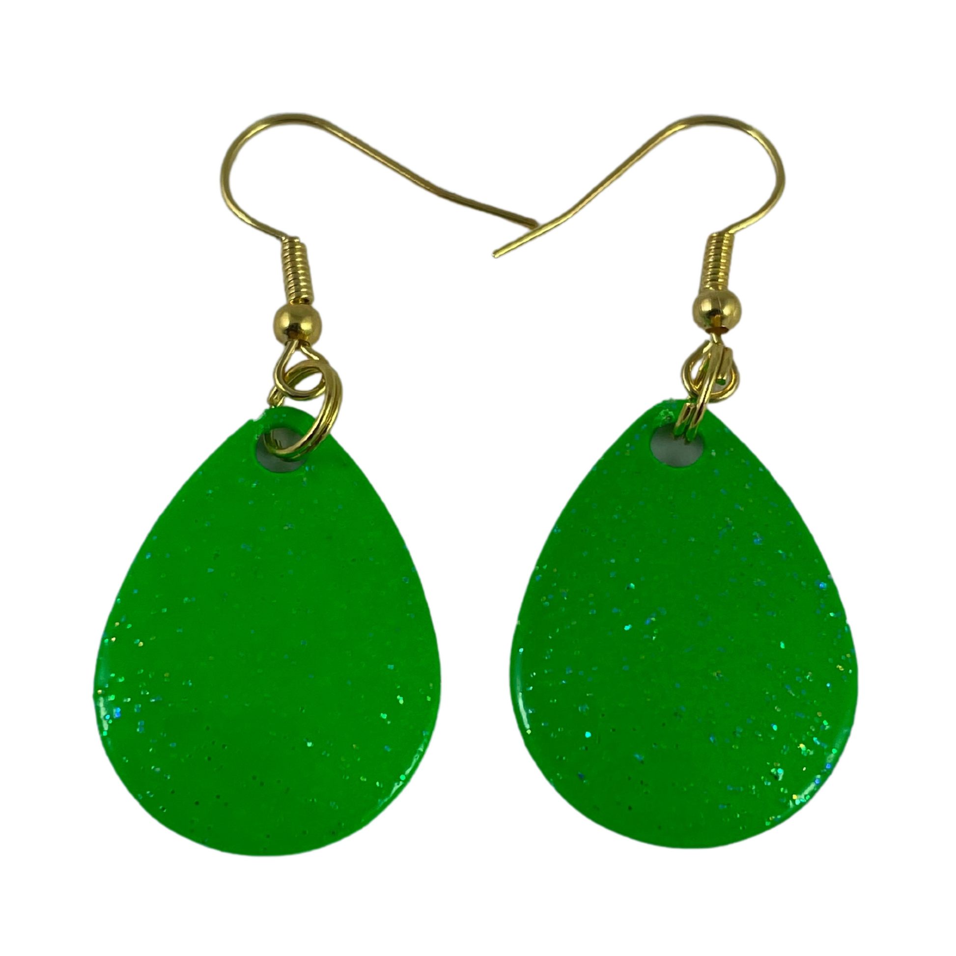 Colorado Crystal Green Spinner Blade Earrings