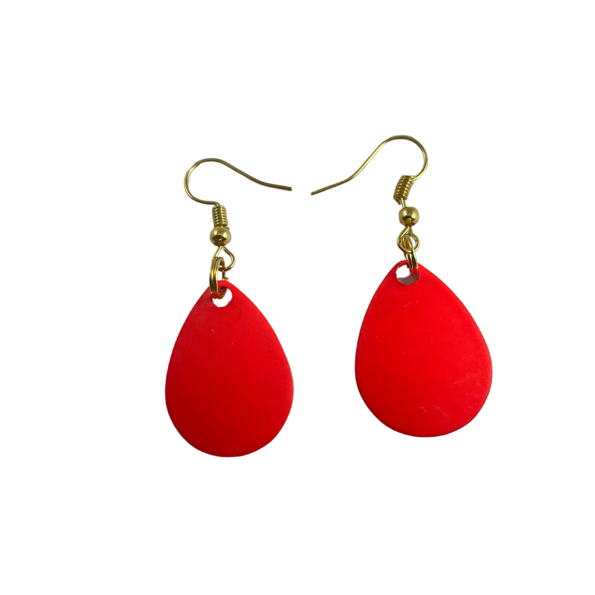 Colorado Red Painted Spinner Blade Earrings